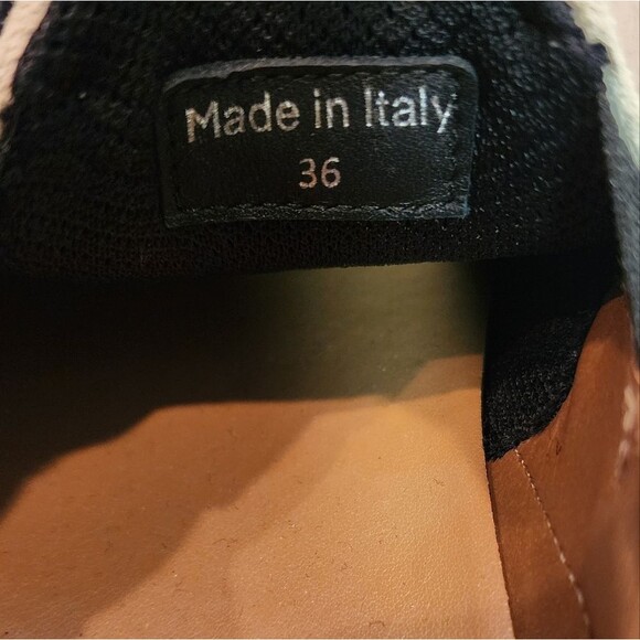 MCM Sneaker Canvas Suede Slip On Blue Monogram Womens EU 36 US 6 Italy Preppy - Picture 11 of 14